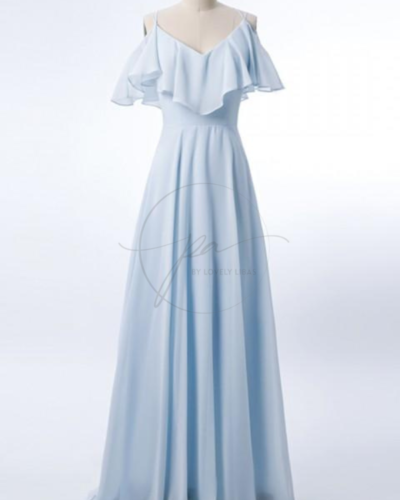 PEARL BLUE GEORGETTE MAXI GOWN