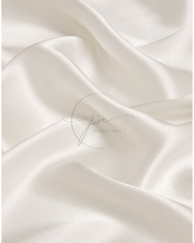 PEARL WHITE IMPORTED SATIN FABRIC